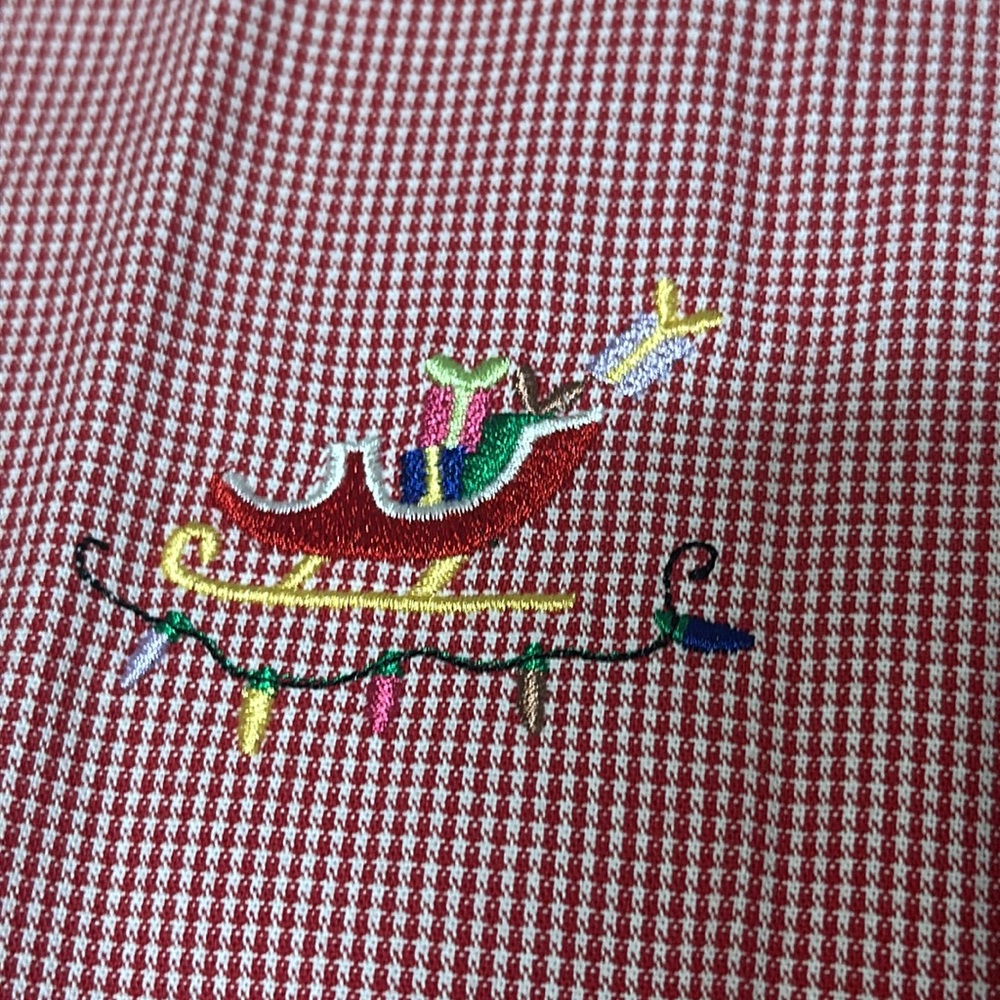 QUACKER FACTORY Christmas Large Checkered Button Down Shirt - Picture 13 of 14